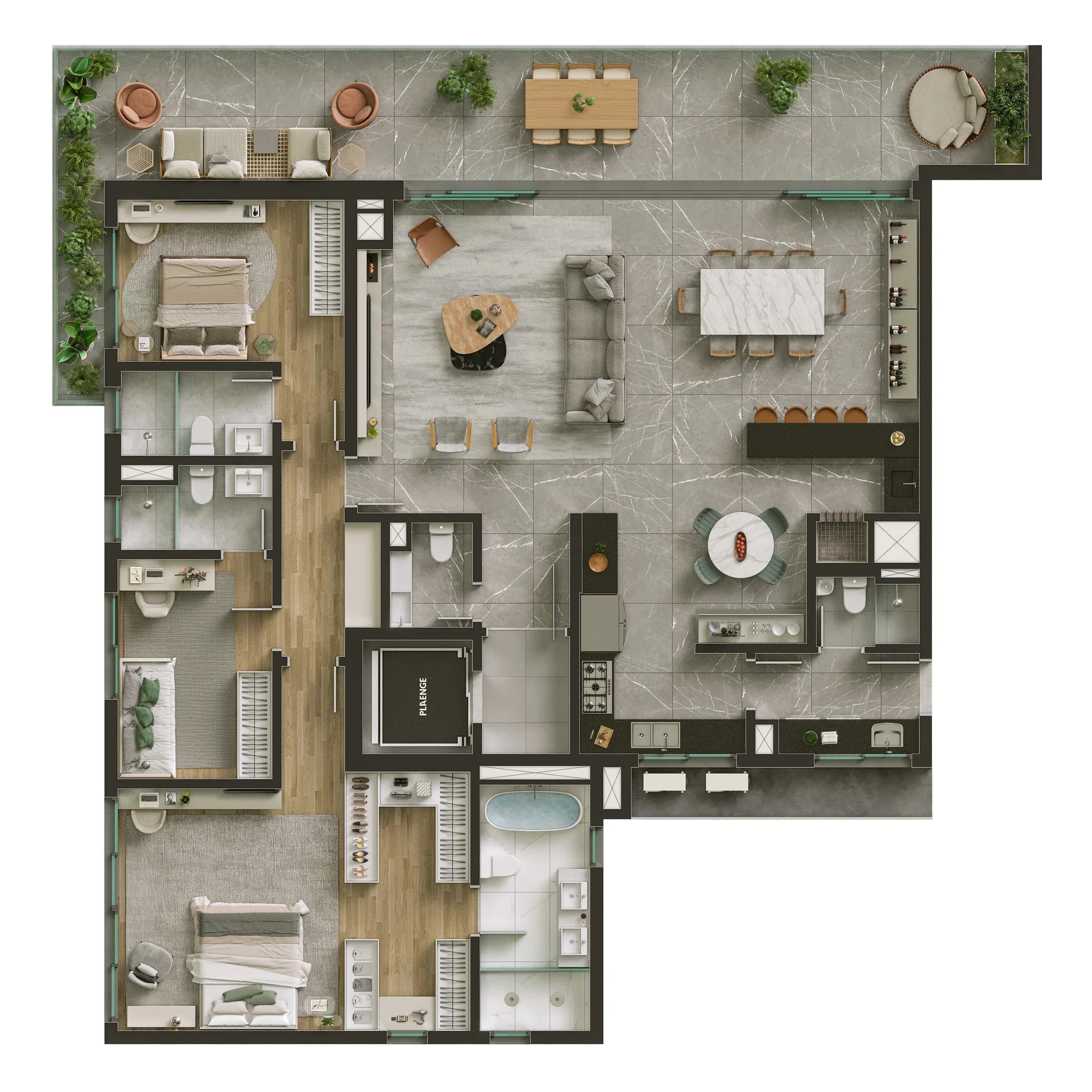 Tipo A — Layout Padrão — 230,94 m²